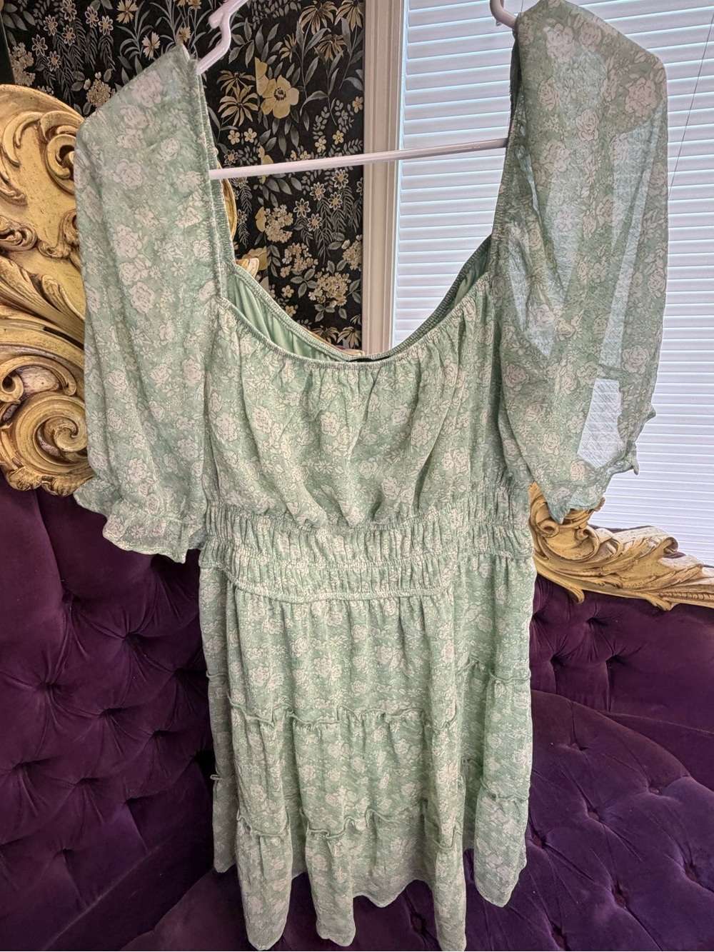 Trixxi Mint Green Floral Dress